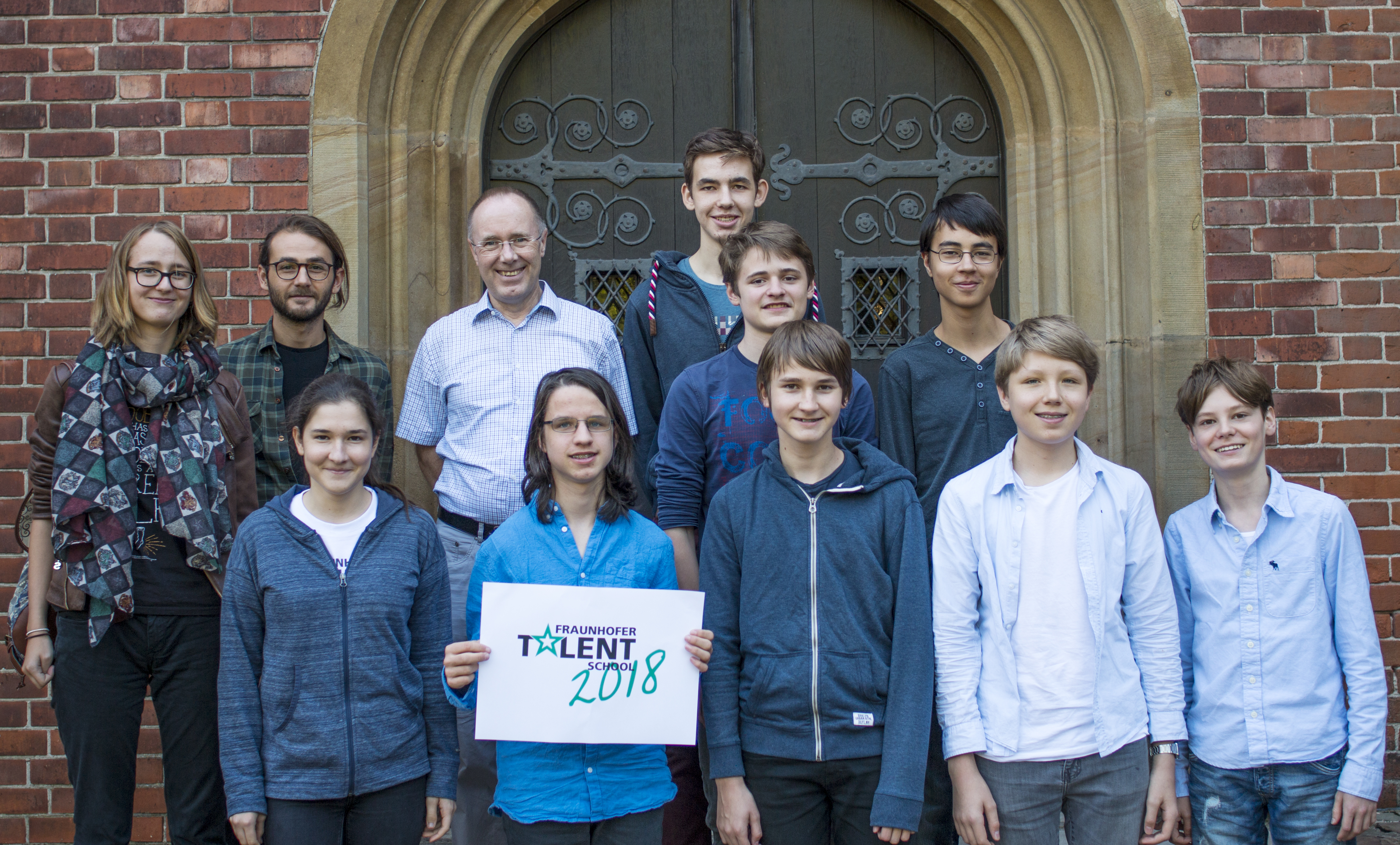 Teilnehmer des Workshops »Mathematik für die Praxis« der Fraunhofer-Talent-School auf Schloss Birlinghoven.